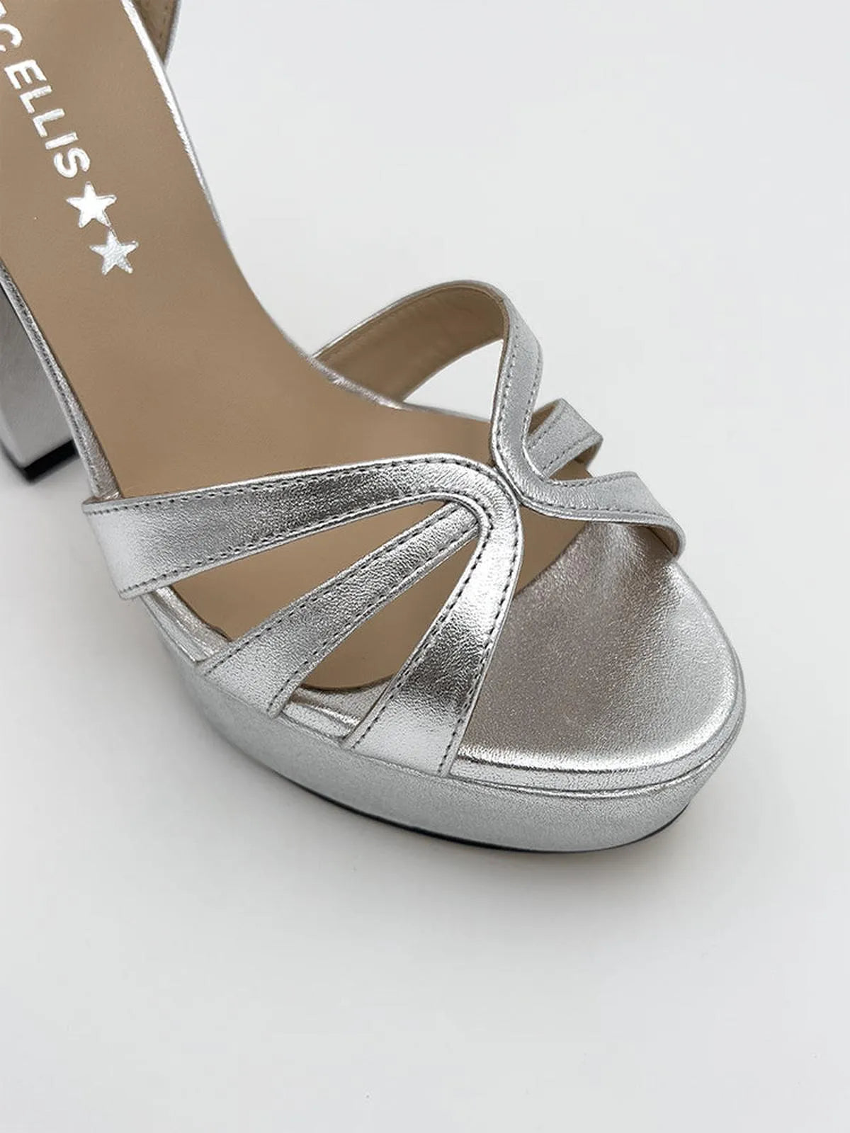 LAMINATED LEATHER PLATFORM SANDAL-Sandals-MARC ELLIS- Pointure.AE