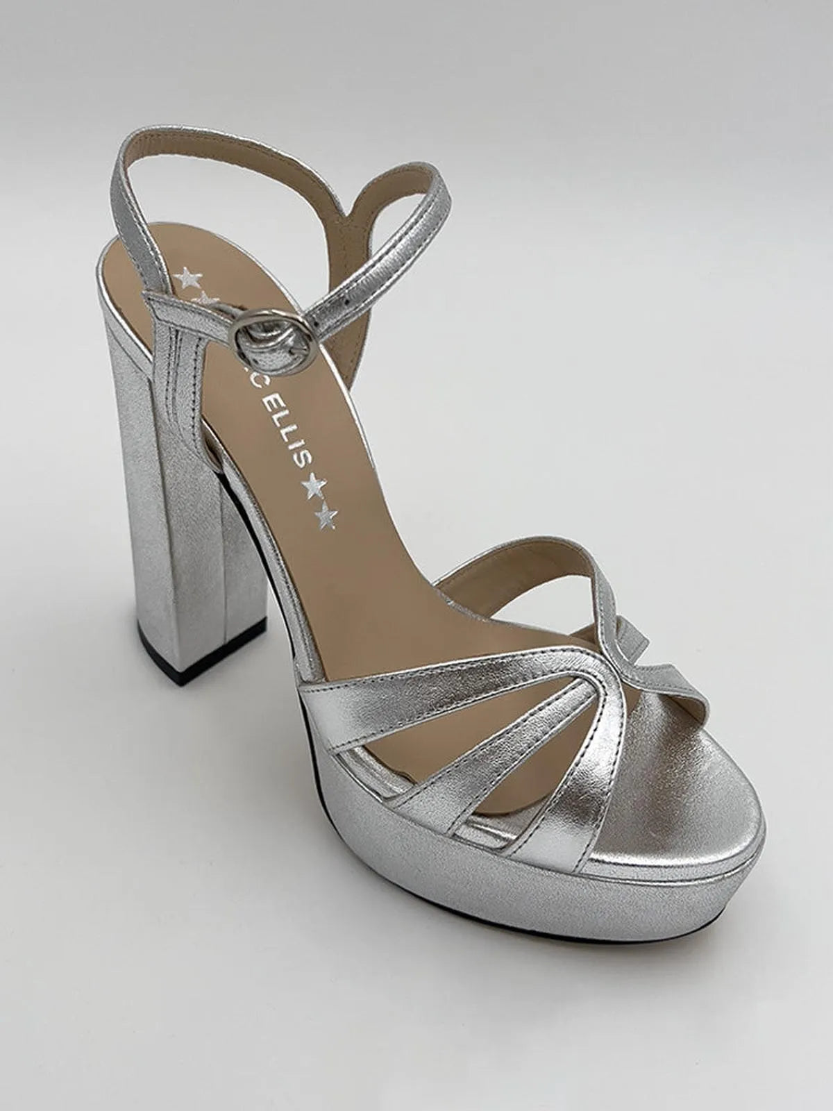 LAMINATED LEATHER PLATFORM SANDAL-Sandals-MARC ELLIS- Pointure.AE