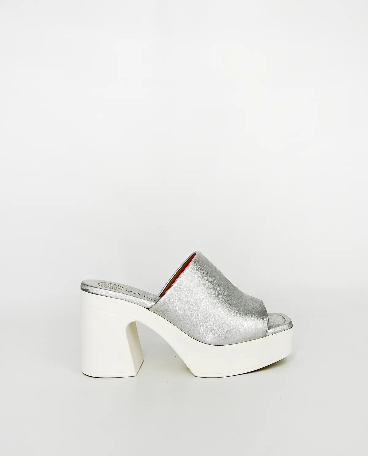 LAMINATED SILVER SLIP ON MULE-Mules-UNISA- Pointure.AE