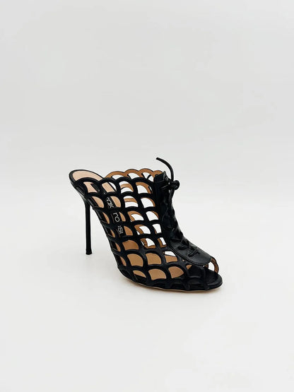 LASER CUT LEATHER MULE-Mules-SERGIO ROSSI- Pointure.AE
