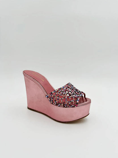 LAZER CUT CRISTAL PLATFORM MULE-Mules-SERGIO ROSSI- Pointure.AE