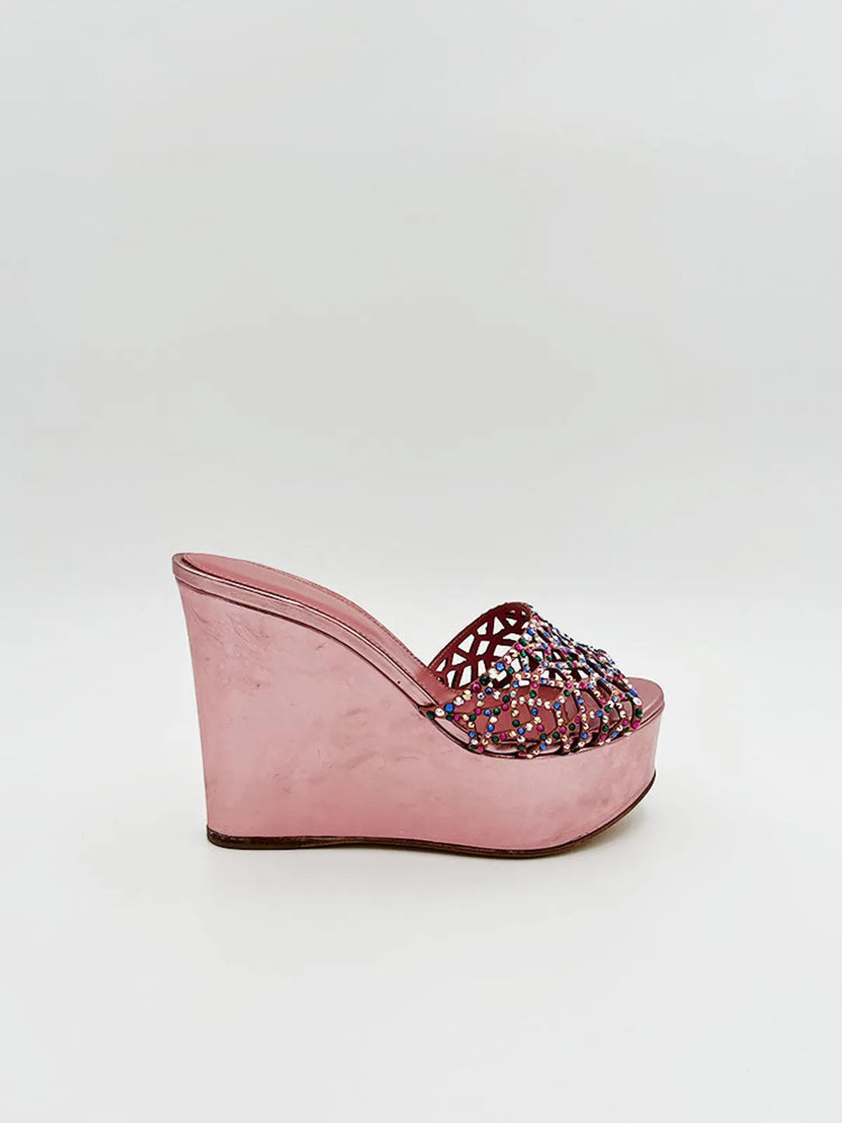 LAZER CUT CRISTAL PLATFORM MULE-Mules-SERGIO ROSSI- Pointure.AE