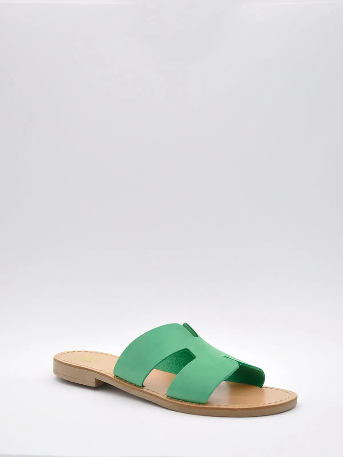 LEATHER WIDE STRAP SLIPPER-Slippers-MAGA MILANO- Pointure.AE