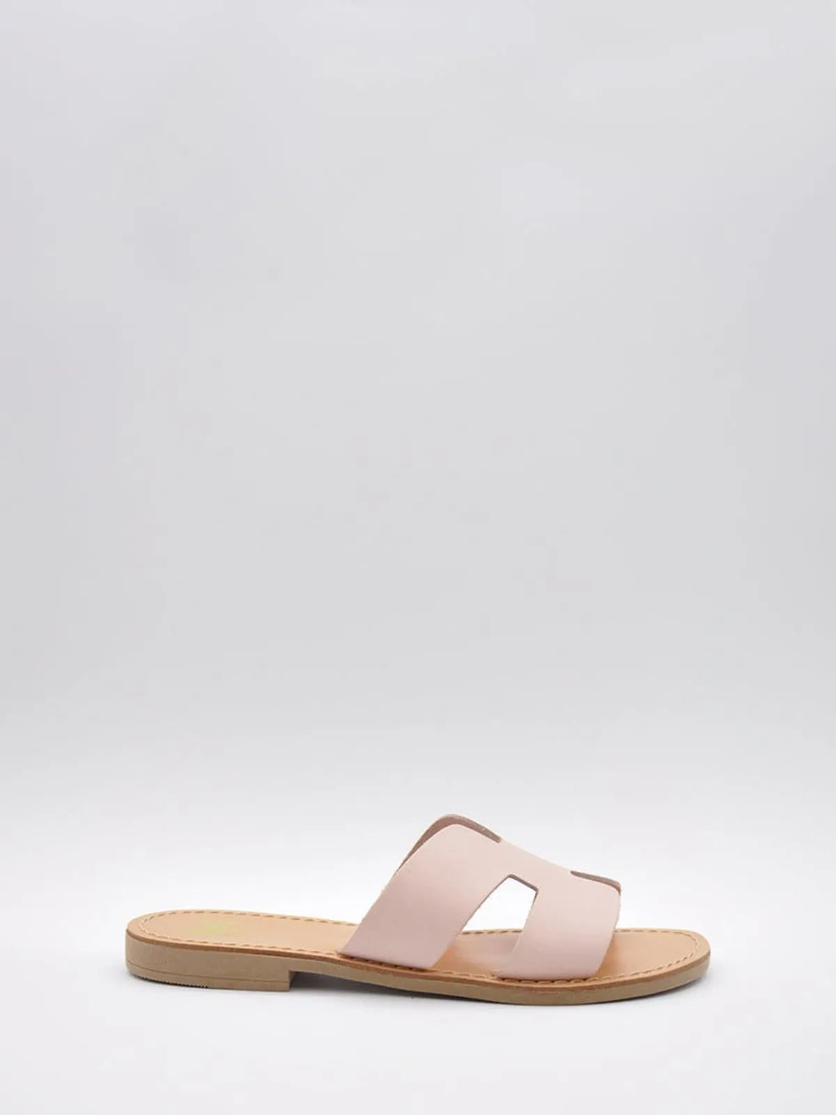LEATHER WIDE STRAP SLIPPER-Slippers-MAGA MILANO- Pointure.AE