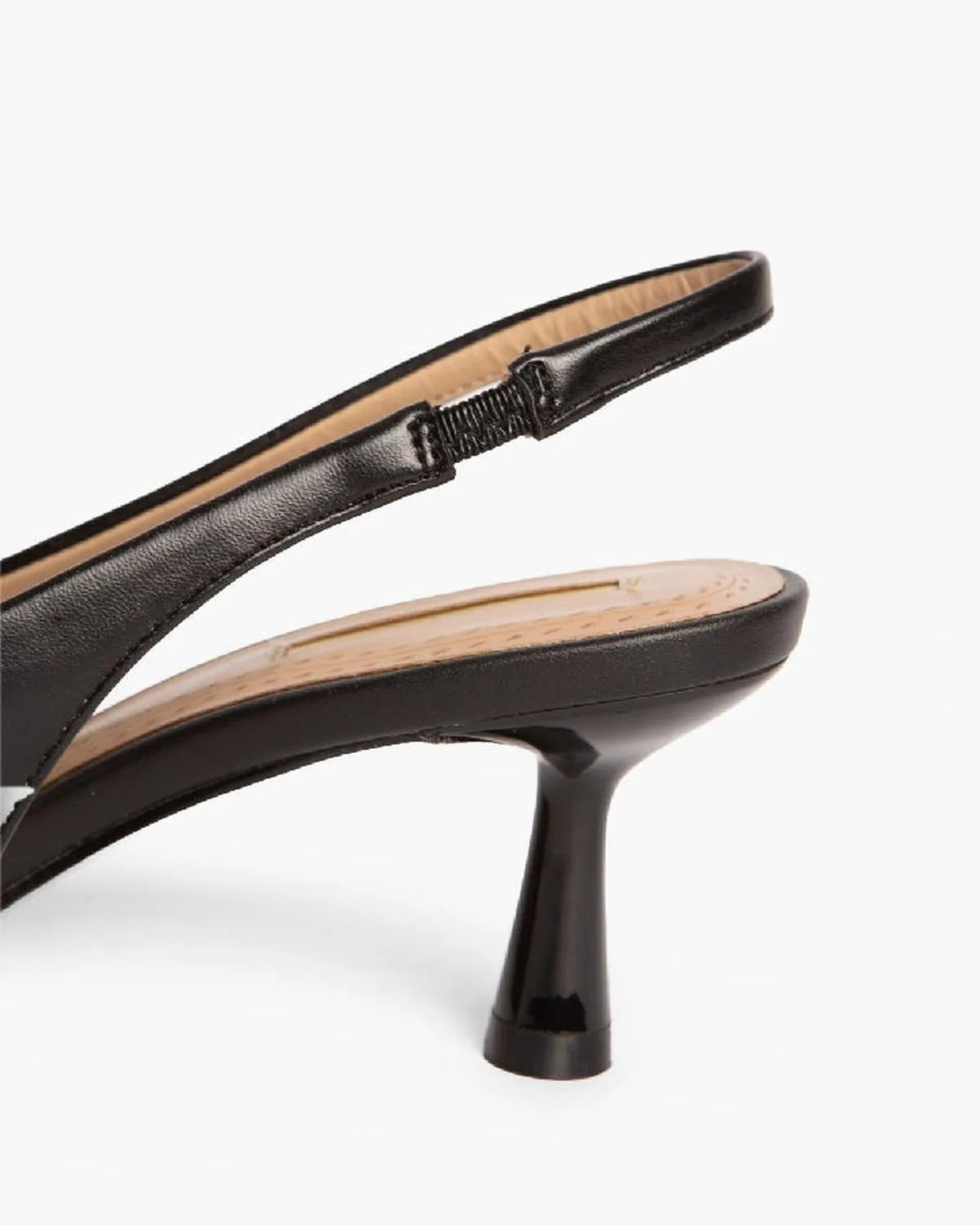 LOW HEEL SLING BACK IN BLACK-Sling Backs-CORINA- Pointure.AE