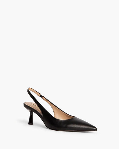 LOW HEEL SLING BACK IN BLACK-Sling Backs-CORINA- Pointure.AE
