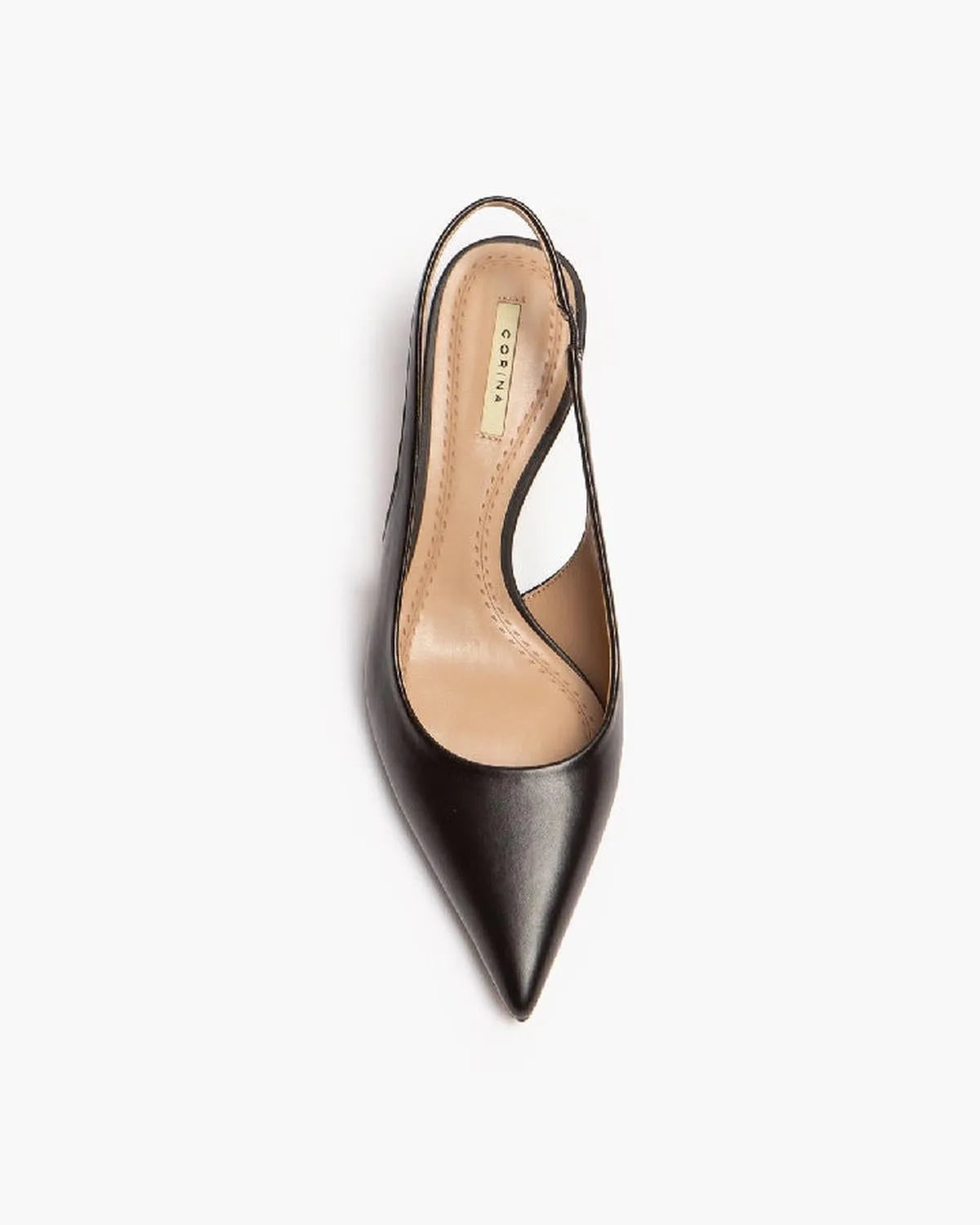 LOW HEEL SLING BACK IN BLACK-Sling Backs-CORINA- Pointure.AE
