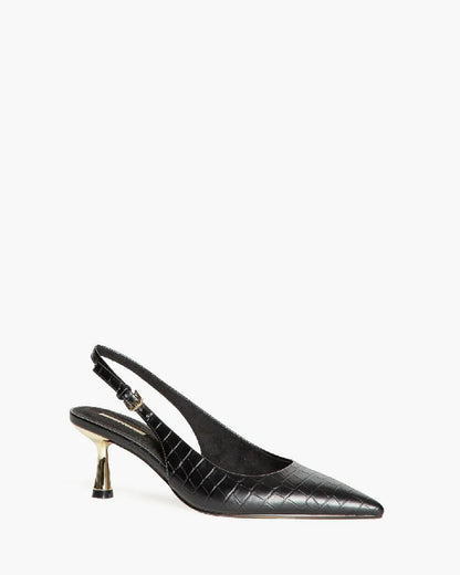LOW HEEL SLING BACK IN CROCCO-Sling Backs-CORINA- Pointure.AE