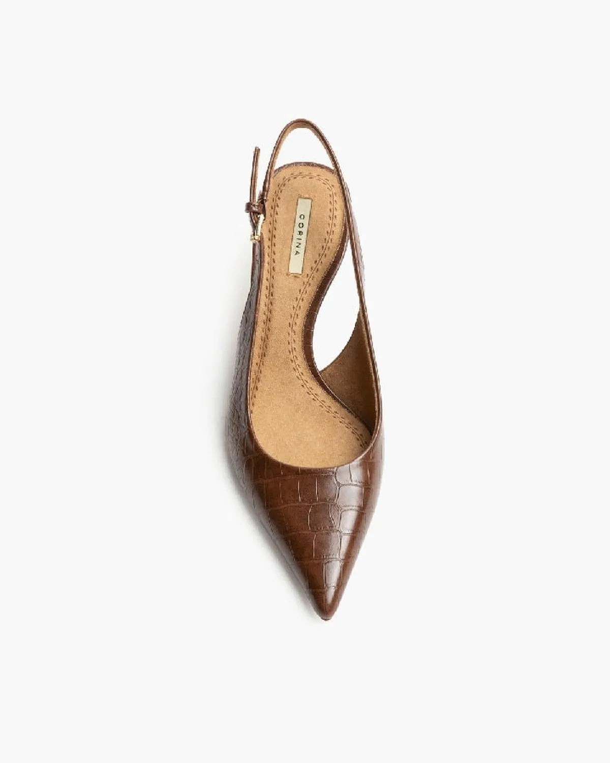 LOW HEEL SLING BACK IN CROCCO-Sling Backs-CORINA- Pointure.AE