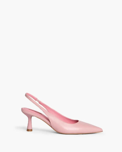 LOW HEEL SLING BACK IN PINK-Sling Backs-CORINA- Pointure.AE