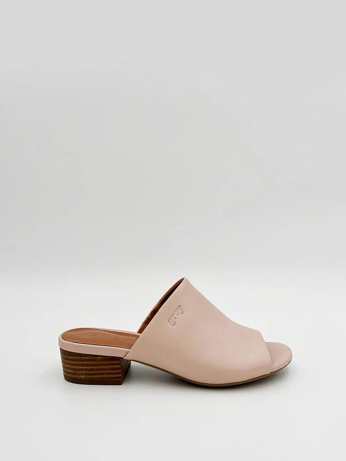 LOW HEELED MULE IN BLUSH PINK-Mules-GREY- Pointure.AE
