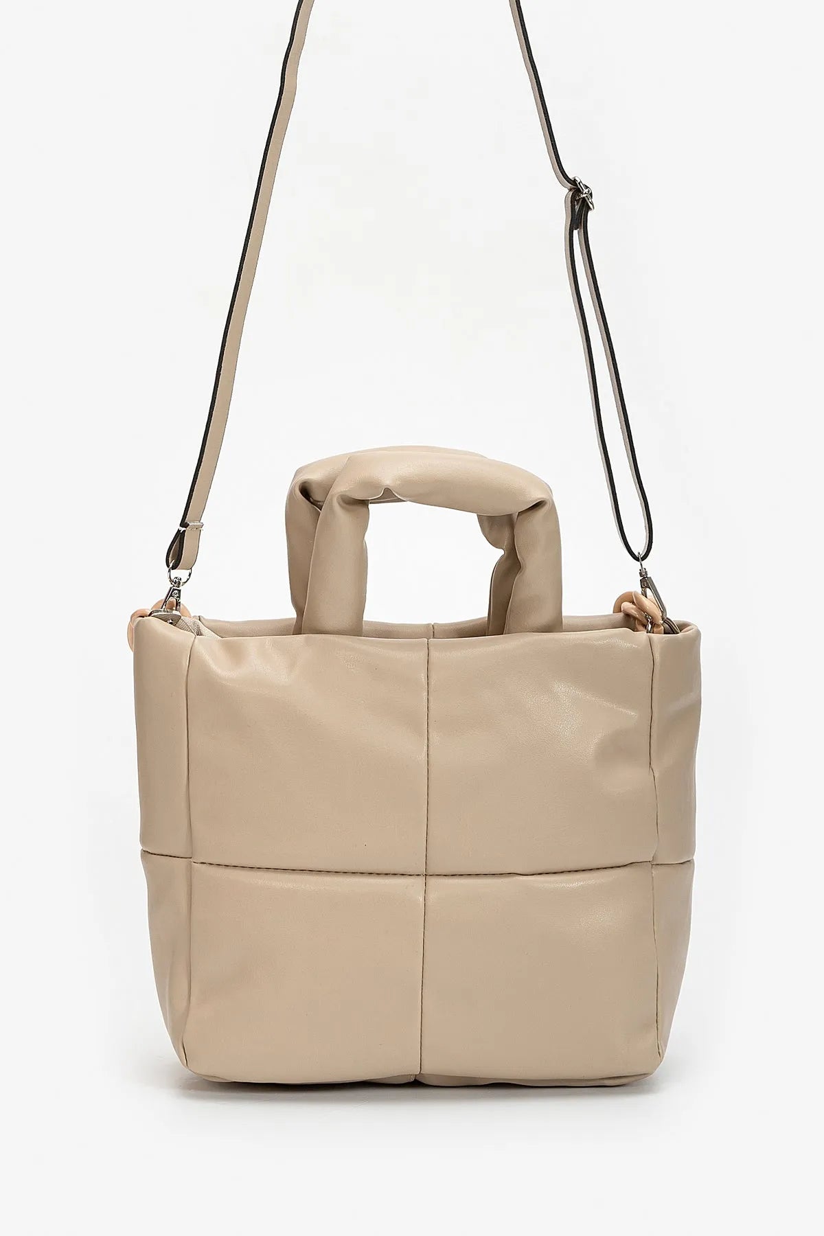 MEDIUM HANDBAG WITH DECORATIVE CHAIN-Top Handle Bags-MARIE CLAIRE- Pointure.AE