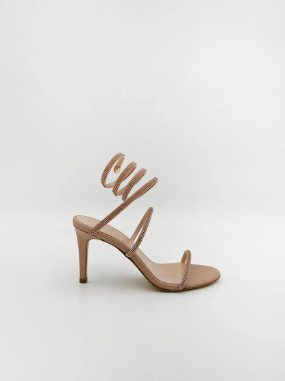 MEDIUM HEELED SANDALS IN NUDE-Sandals-TUCINO- Pointure.AE