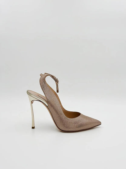 METALLIC EFFECT BLADE SLINGBACK-Sling Backs-CASADEI- Pointure.AE