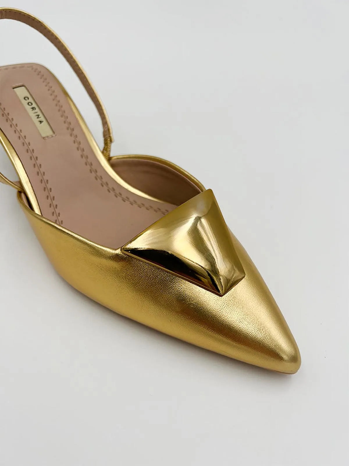 METALLIC EFFECT SLING-BACK-Sling Backs-CORINA- Pointure.AE