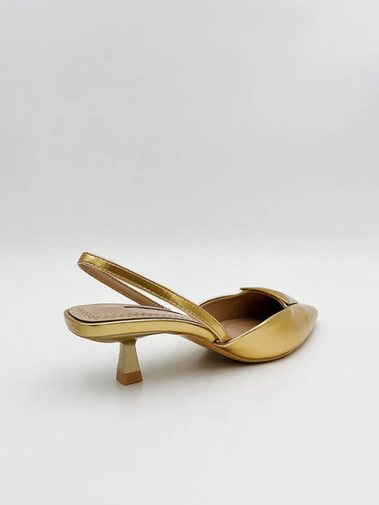 METALLIC EFFECT SLING-BACK-Sling Backs-CORINA- Pointure.AE