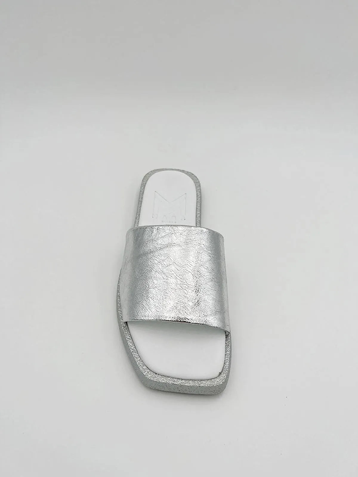 METALLIC EFFECT SLIPPER IN SILVER-Slippers-MAGA MILANO- Pointure.AE