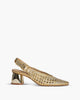 Mid-heeled Slingback in Gold – Sling Backs by Corina | MĀJÅ