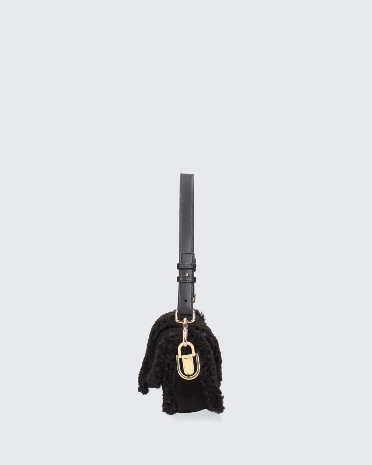 MINI YAYA FUR - BLACK-Shoulder Bags-MY BEST BAG- Pointure.AE