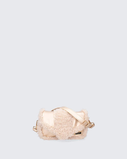MINI YAYA FUR - GOLD-Shoulder Bags-MY BEST BAG- Pointure.AE