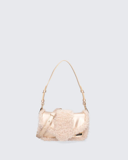 MINI YAYA FUR - GOLD-Shoulder Bags-MY BEST BAG- Pointure.AE
