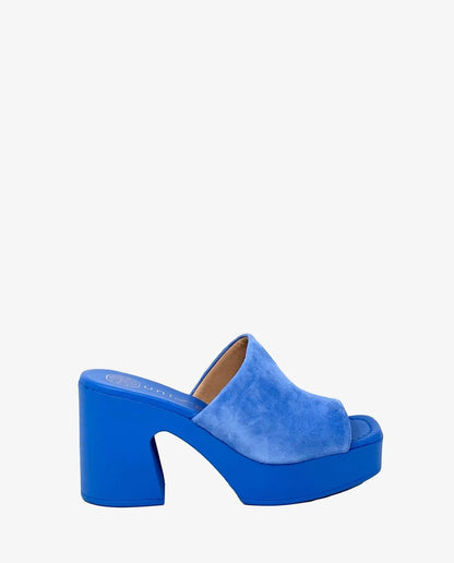 MONOCHROME MULE IN SUEDE BLUE-Mules-UNISA- Pointure.AE