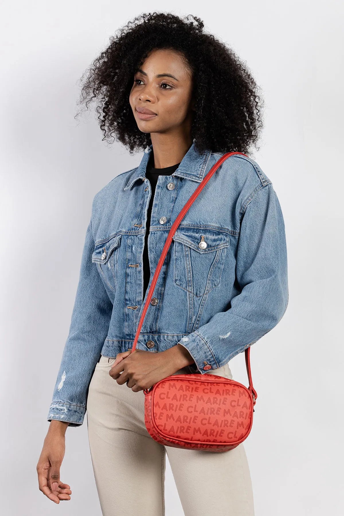 MONOGRAM MESSENGER BAG-Cross-Body Bags-MARIE CLAIRE- Pointure.AE