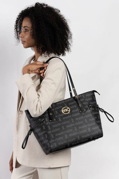 MONOGRAM SHOPPER BAG-Tote Bags-MARIE CLAIRE- Pointure.AE
