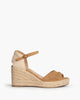 Open Toe Wedge Sandals in Camel – Espadrilles by Corina | MĀJÅ