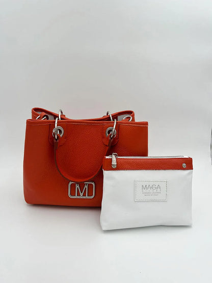 ORANGE TOP-HANDLE BAG-Top Handle Bags-MAGA MILANO- Pointure.AE