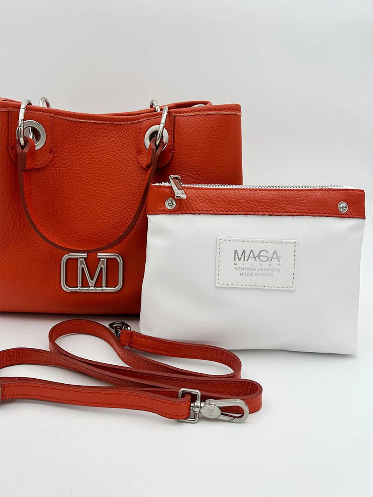 ORANGE TOP-HANDLE BAG-Top Handle Bags-MAGA MILANO- Pointure.AE