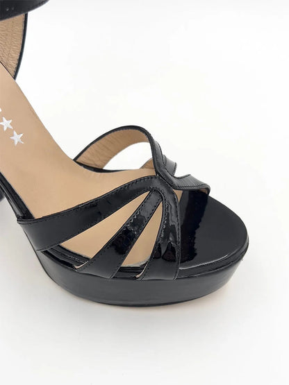 PATENT LEATHER PLATFORM SANDAL-Sandals-MARC ELLIS- Pointure.AE