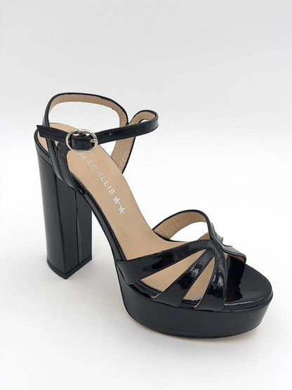 PATENT LEATHER PLATFORM SANDAL-Sandals-MARC ELLIS- Pointure.AE