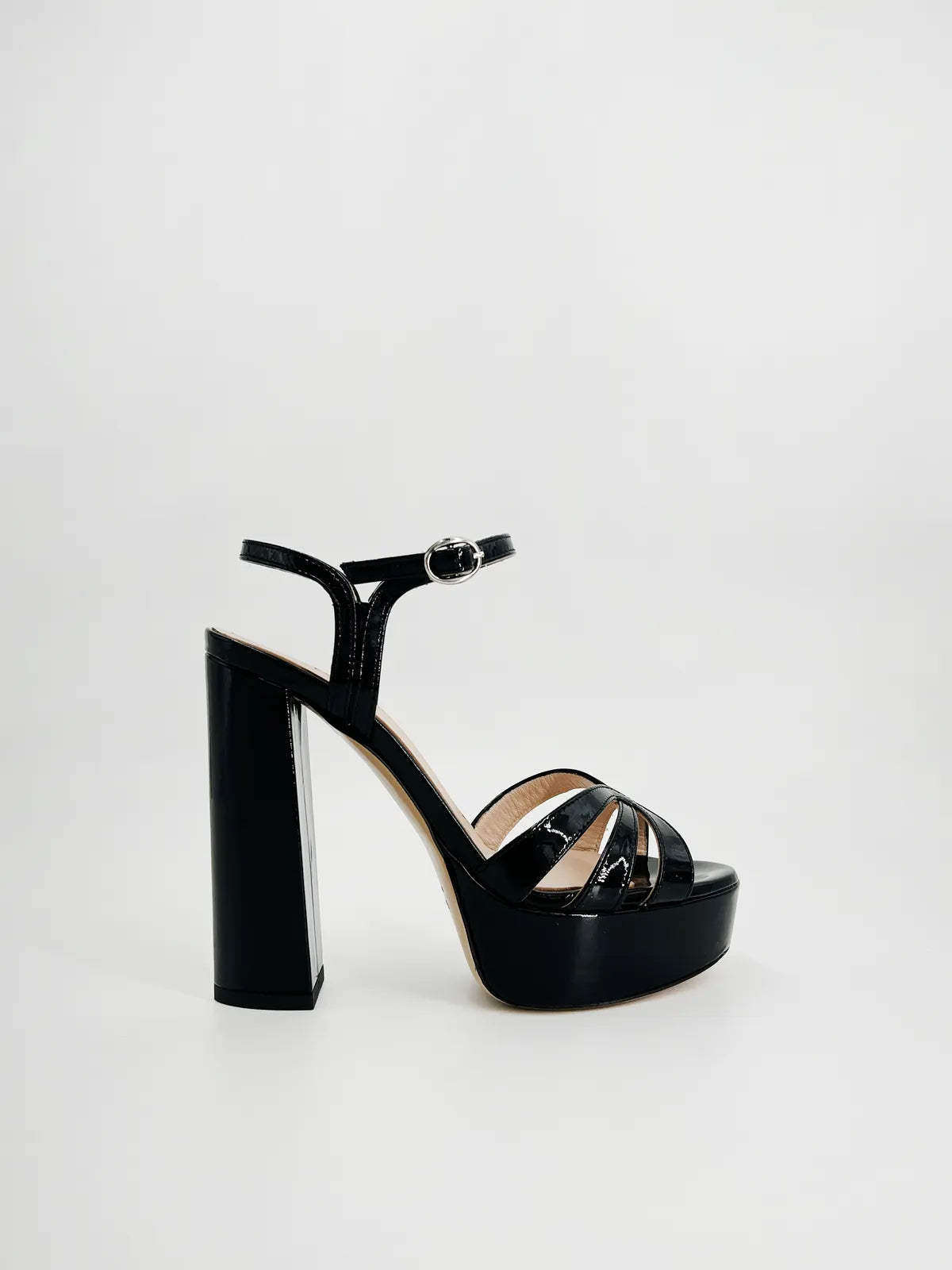 PATENT LEATHER PLATFORM SANDAL-Sandals-MARC ELLIS- Pointure.AE