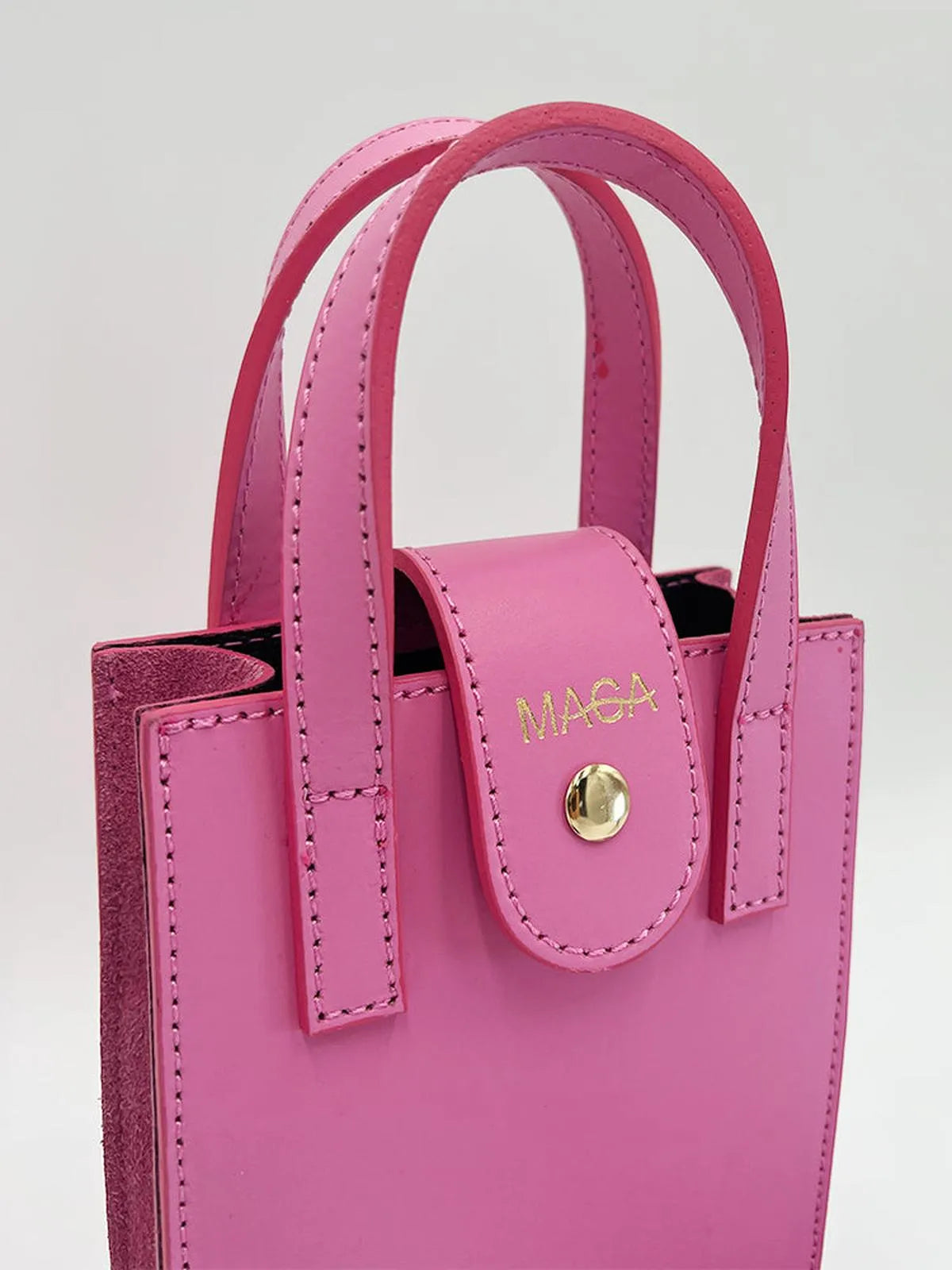 PINK TOP-HANDLE MINI BAG-Cross-Body Bags-MAGA MILANO- Pointure.AE