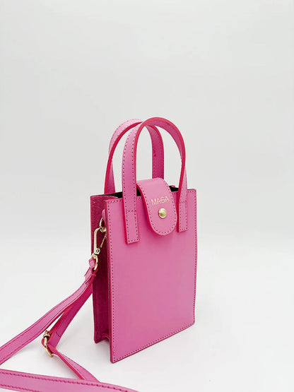 PINK TOP-HANDLE MINI BAG-Cross-Body Bags-MAGA MILANO- Pointure.AE