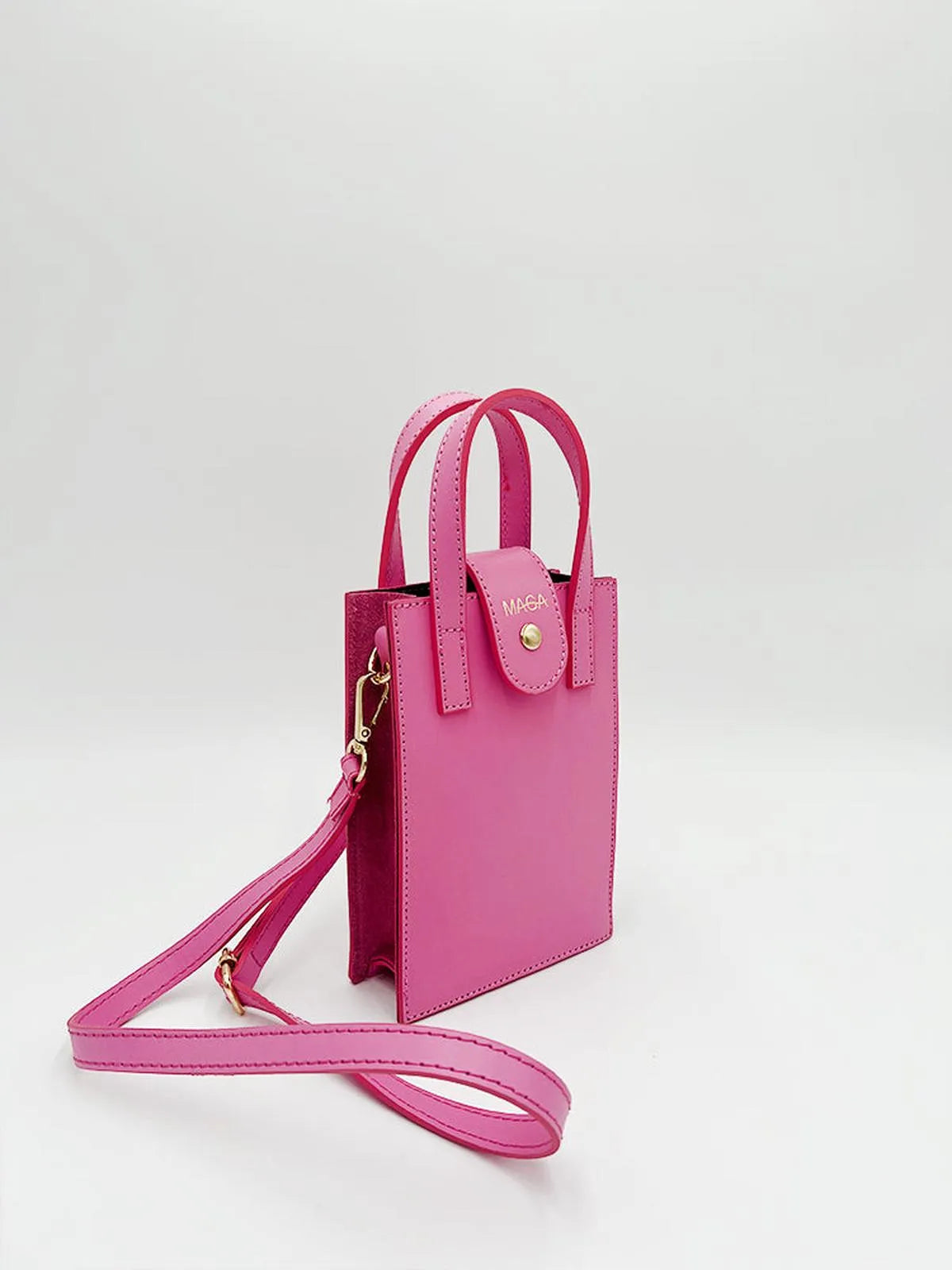 PINK TOP-HANDLE MINI BAG-Cross-Body Bags-MAGA MILANO- Pointure.AE