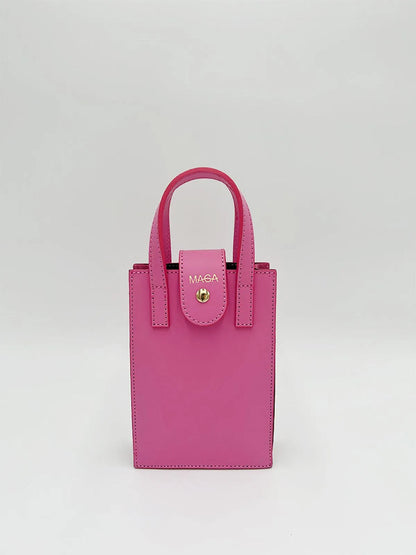 PINK TOP-HANDLE MINI BAG-Cross-Body Bags-MAGA MILANO- Pointure.AE