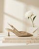 METALLIC MESH SLING BACK IN GOLD
