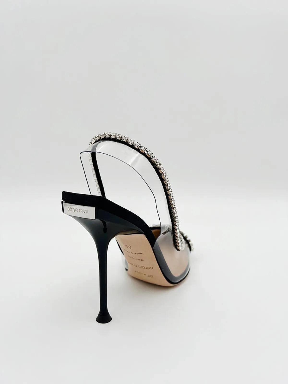 PVC CRYSTAL EMBELLISHED SLINGBACK-Sling Backs-SERGIO ROSSI- Pointure.AE