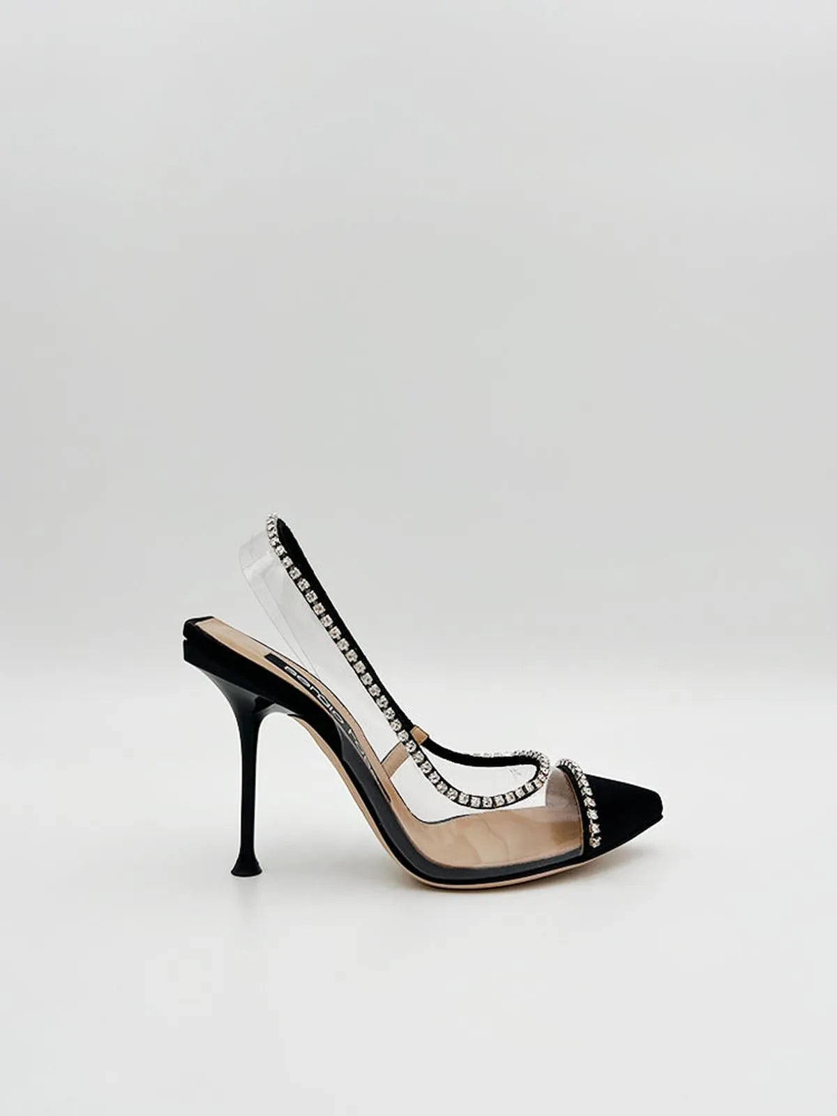 PVC CRYSTAL EMBELLISHED SLINGBACK-Sling Backs-SERGIO ROSSI- Pointure.AE