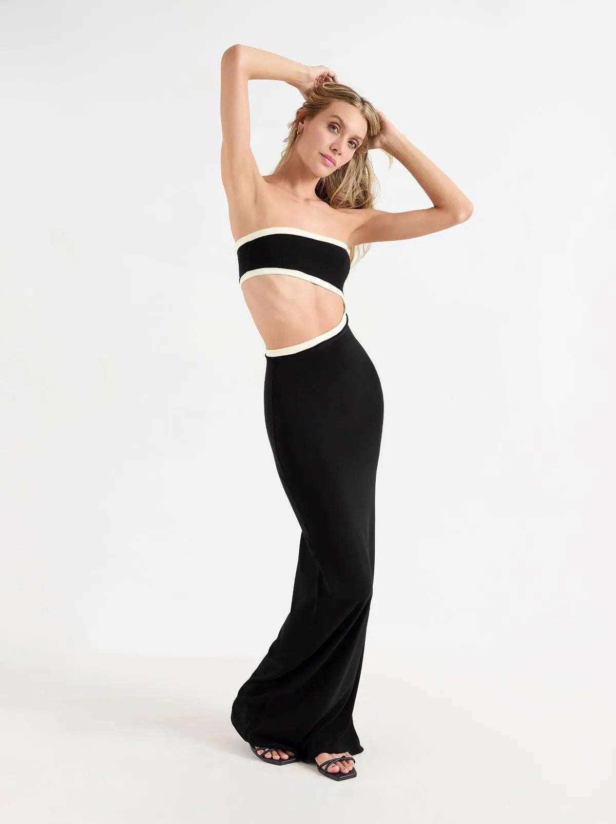 RAISHA LONG DRESS-Maxi Dresses-ONE ONE SWIM- Pointure.AE