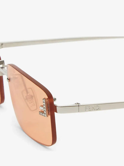 RECTANGULAR FENDI FIRST-Rectangular Frame Sunglasses-FENDI- Pointure.AE