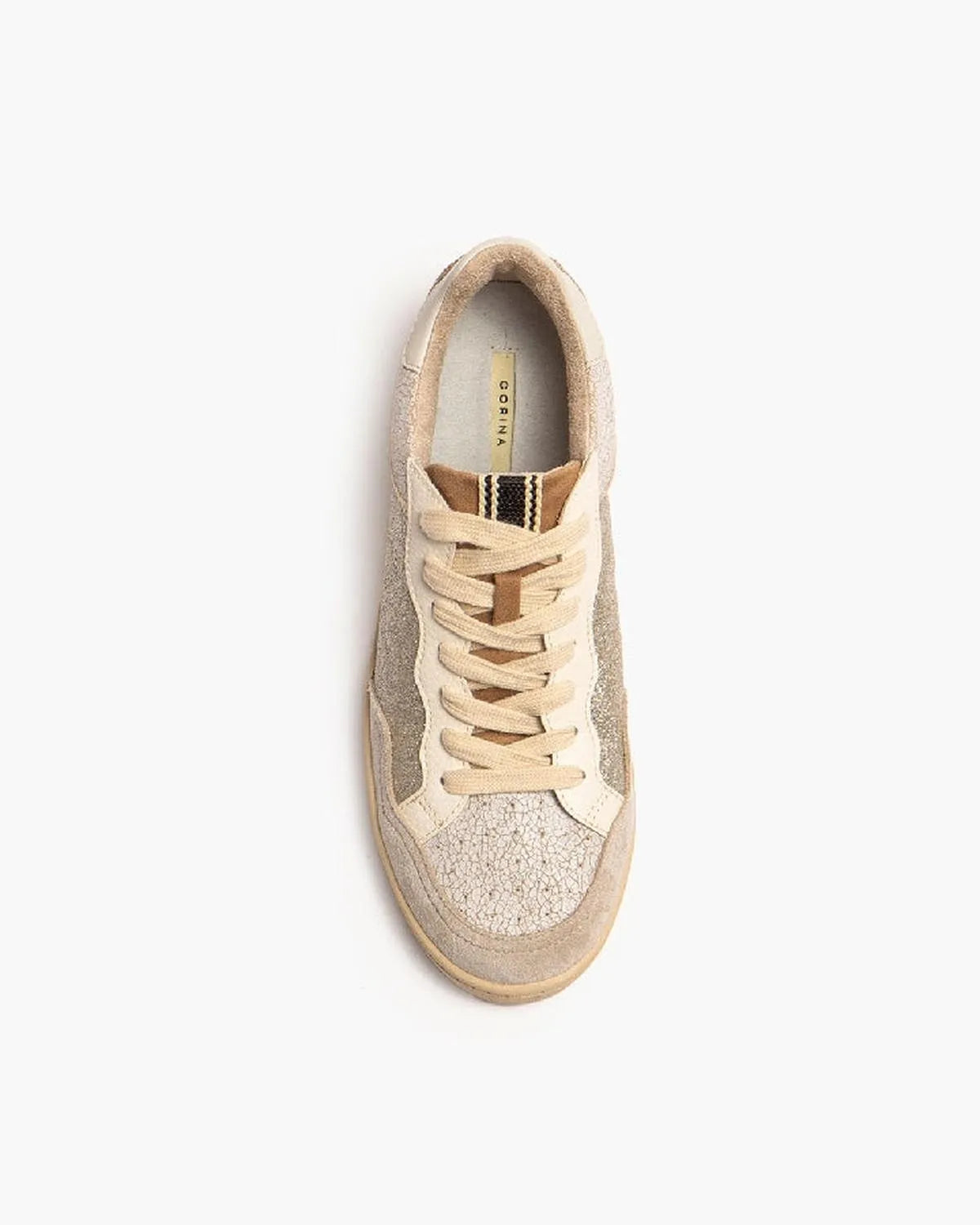 RETRO STYLE SPORTS SHOE IN GOLD-Sneakers-CORINA- Pointure.AE
