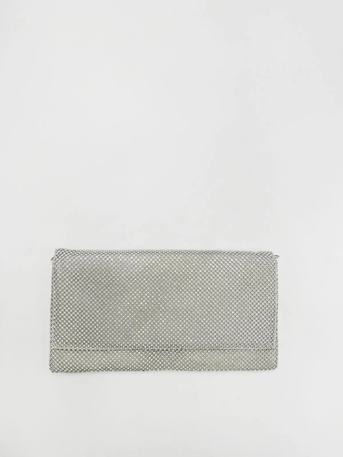 RHINESTONE CLUTCH IN SILVER-Clutches-STAY IN STYLE- Pointure.AE