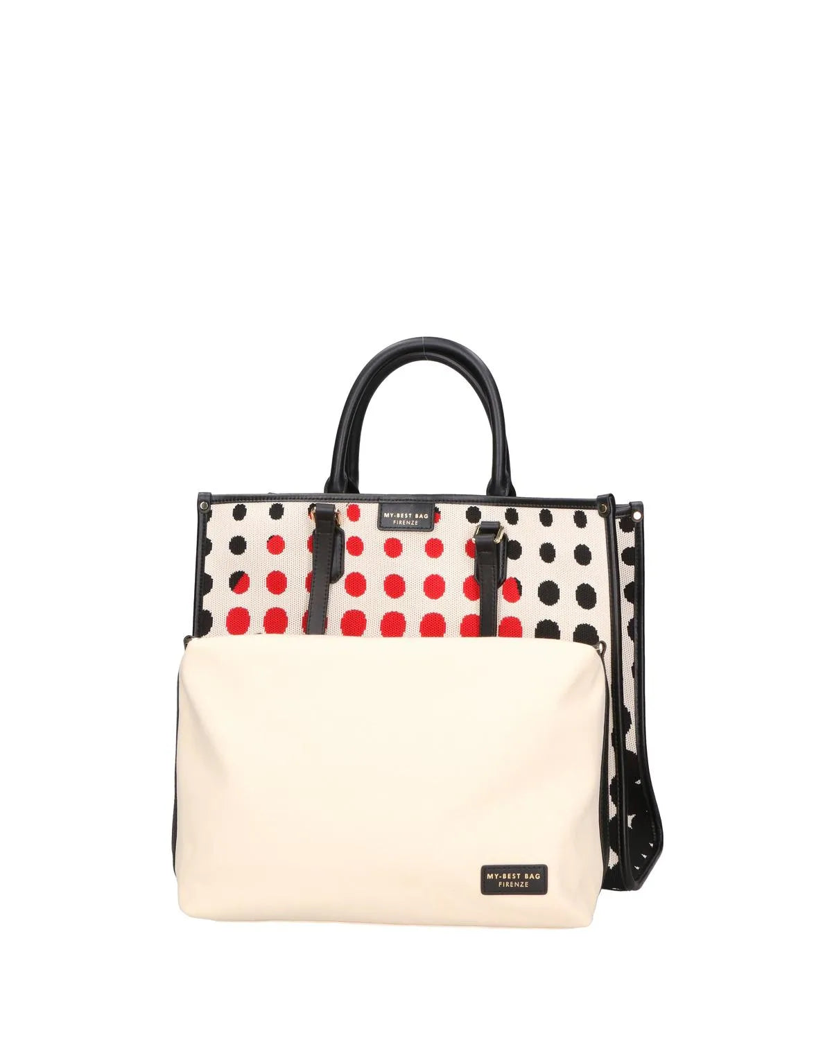 SHOPPER BAG - BAUHAUS RED-Tote Bags-MY BEST BAG- Pointure.AE