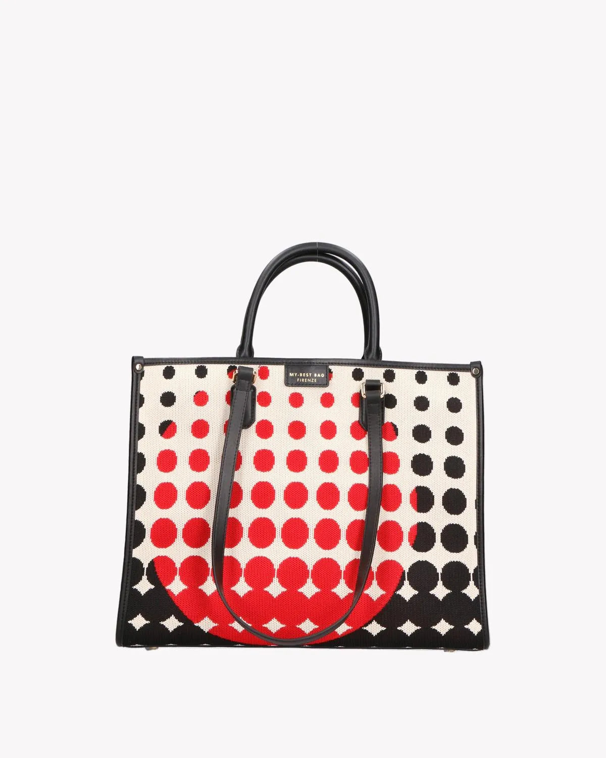 SHOPPER BAG - BAUHAUS RED-Tote Bags-MY BEST BAG- Pointure.AE
