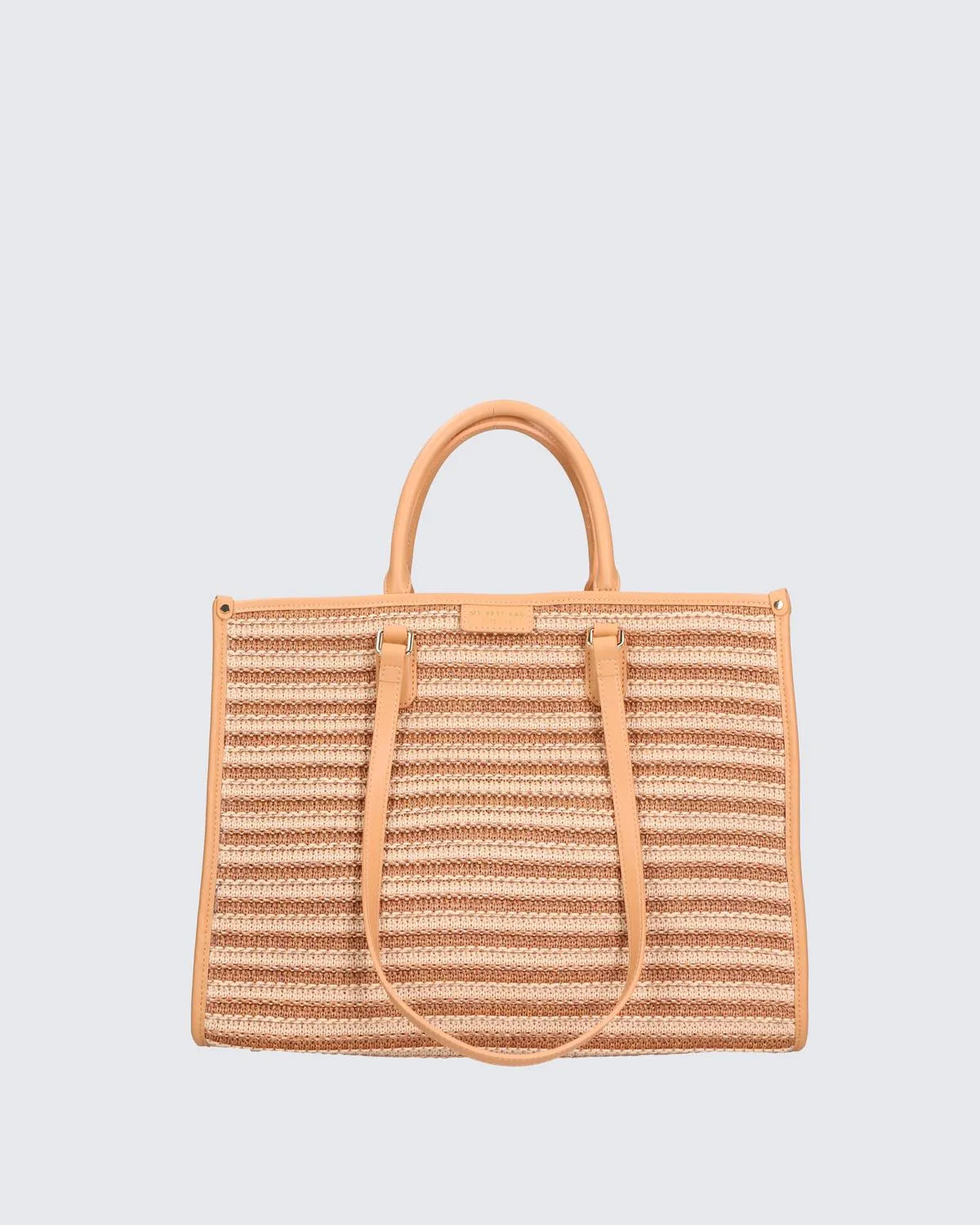 SHOPPER BAG - STRAW BEIGE-Tote Bags-MY BEST BAG- Pointure.AE