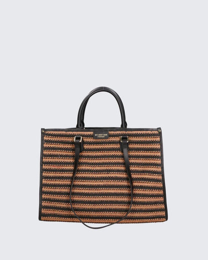Shopper Bag - Straw Black – Tote Bags by My Best Bag | MĀJÅ