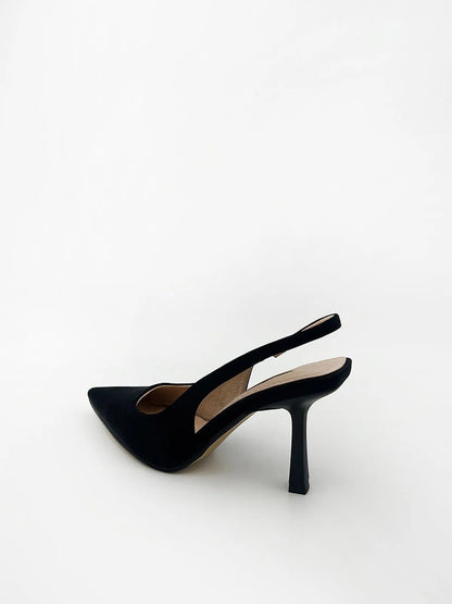 SLINGBACK PUMP IN BLACK-Sling Backs-CORINA- Pointure.AE
